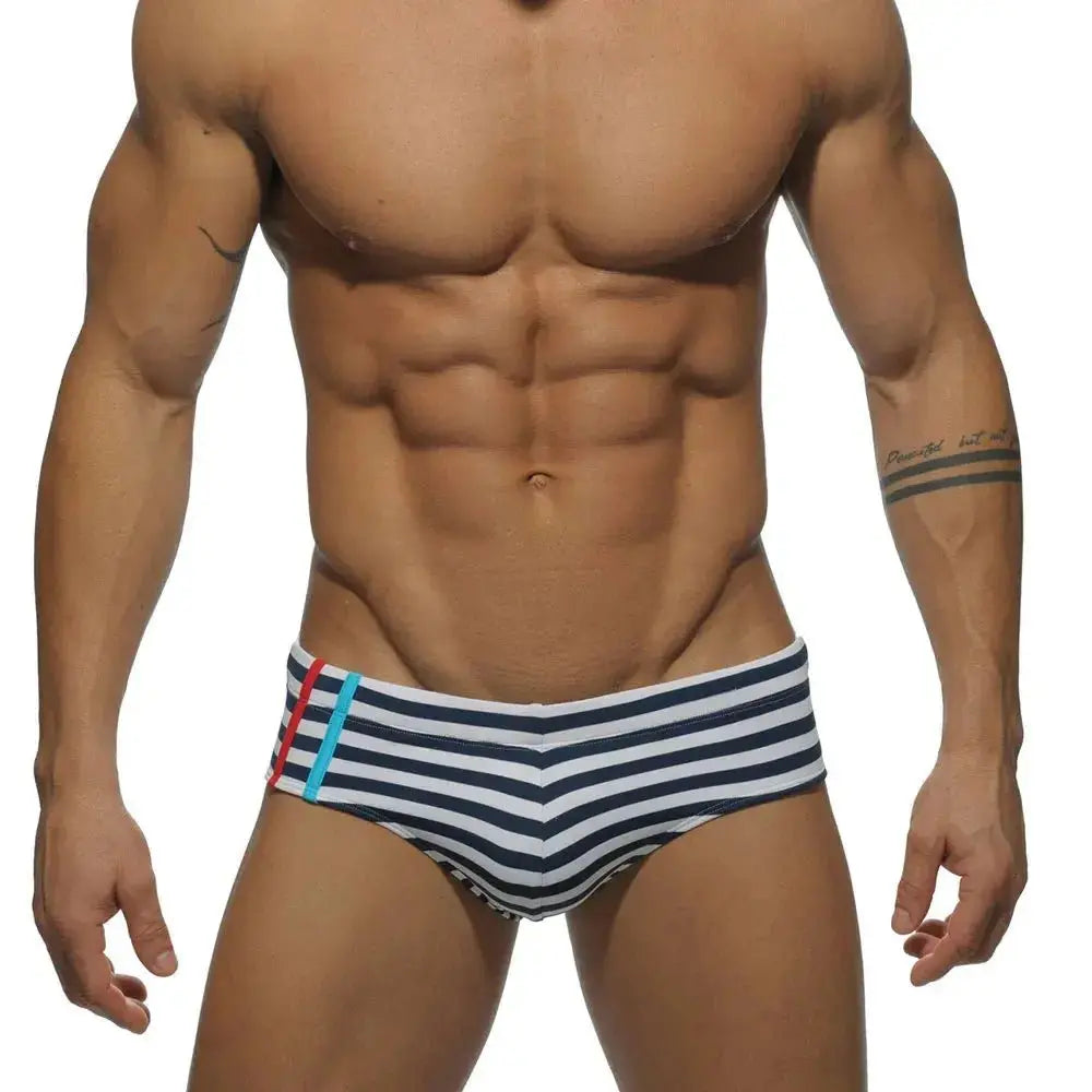 Striped Beach Swimwear Trunks - WOWihte