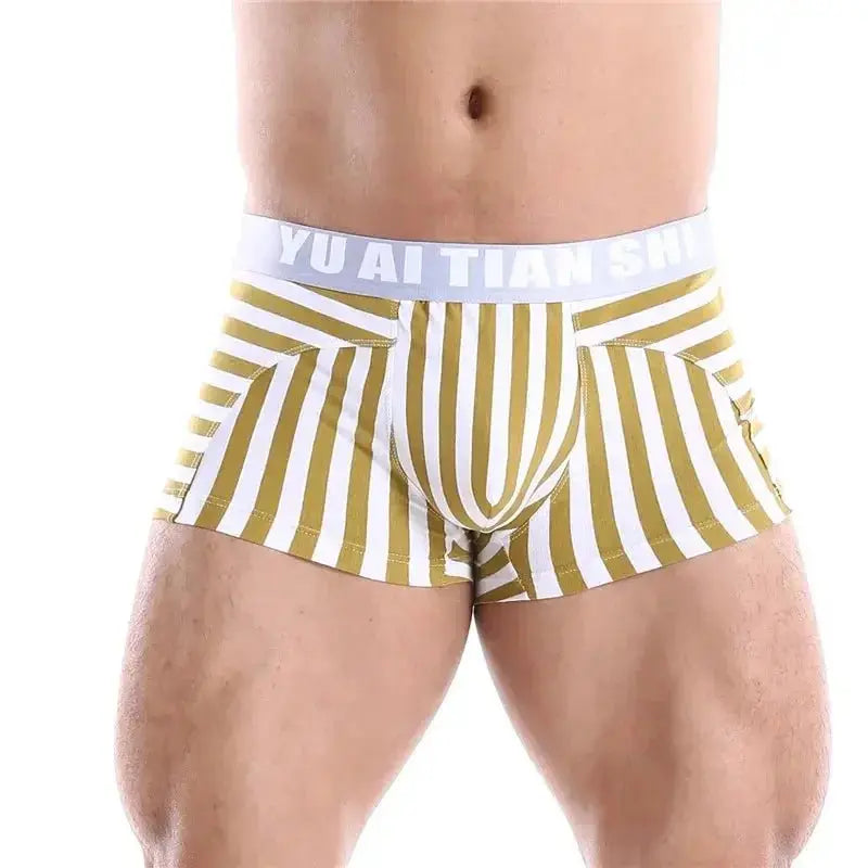Striped Cotton Boxers - Breathable - WOWihte