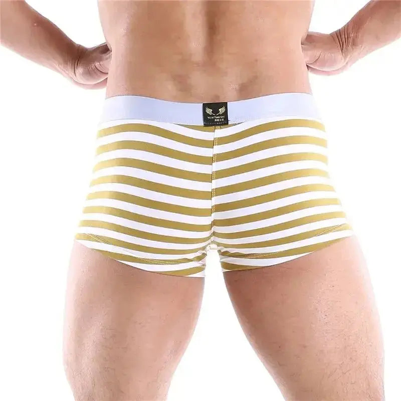 Striped Cotton Boxers - Breathable - WOWihte