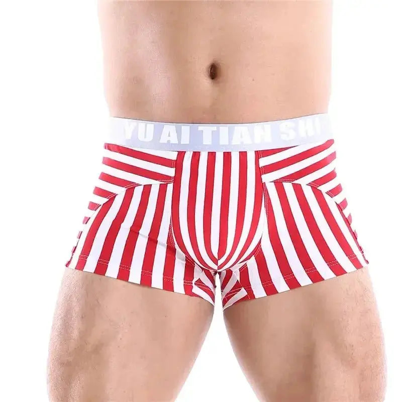 Striped Cotton Boxers - Breathable - WOWihte