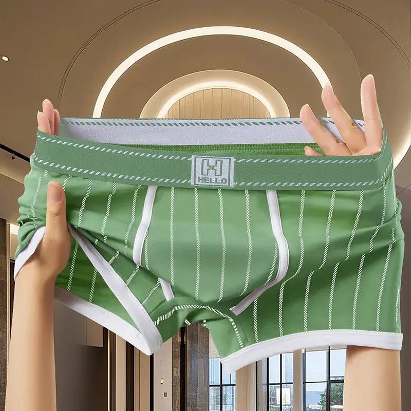 Striped Cotton U Pouch Boxers - WOWihte