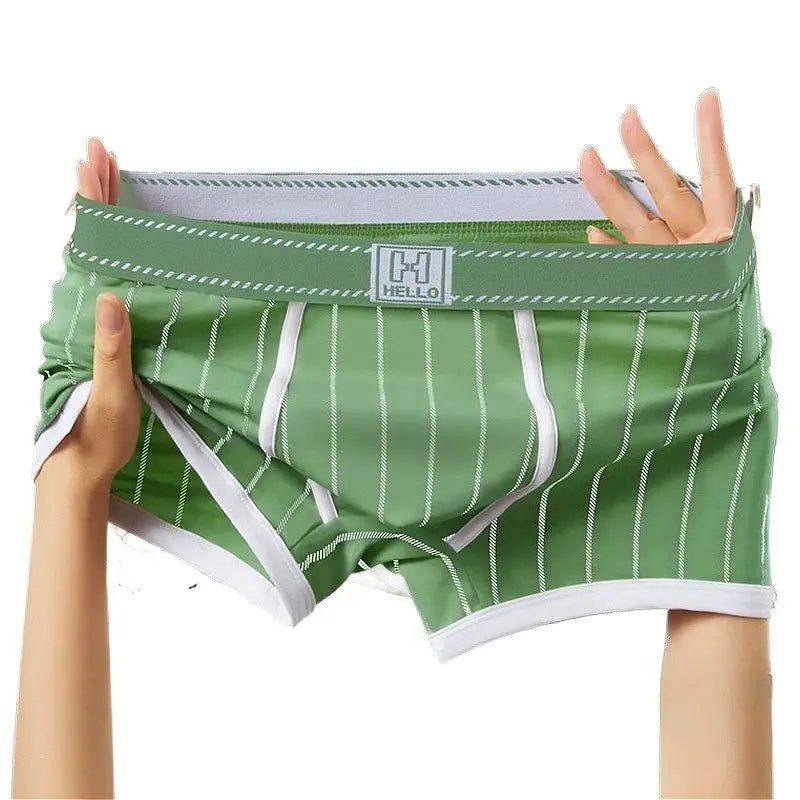 Striped Cotton U Pouch Boxers - WOWihte