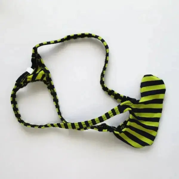 Striped Low - Rise Rocket Thong - WOWihte