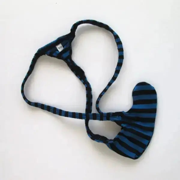 Striped Low - Rise Rocket Thong - WOWihte