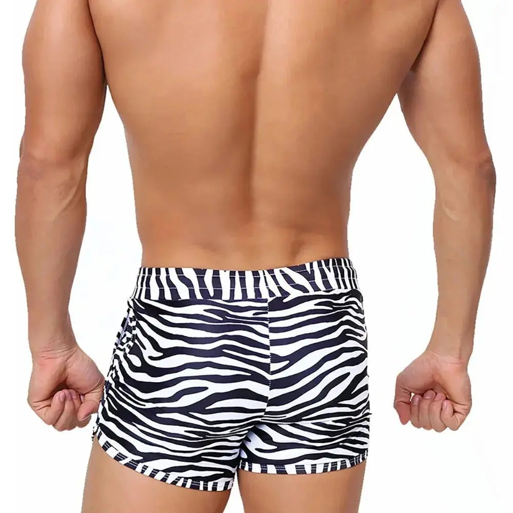 Striped Professional Competition Swim Briefs - WOWihte