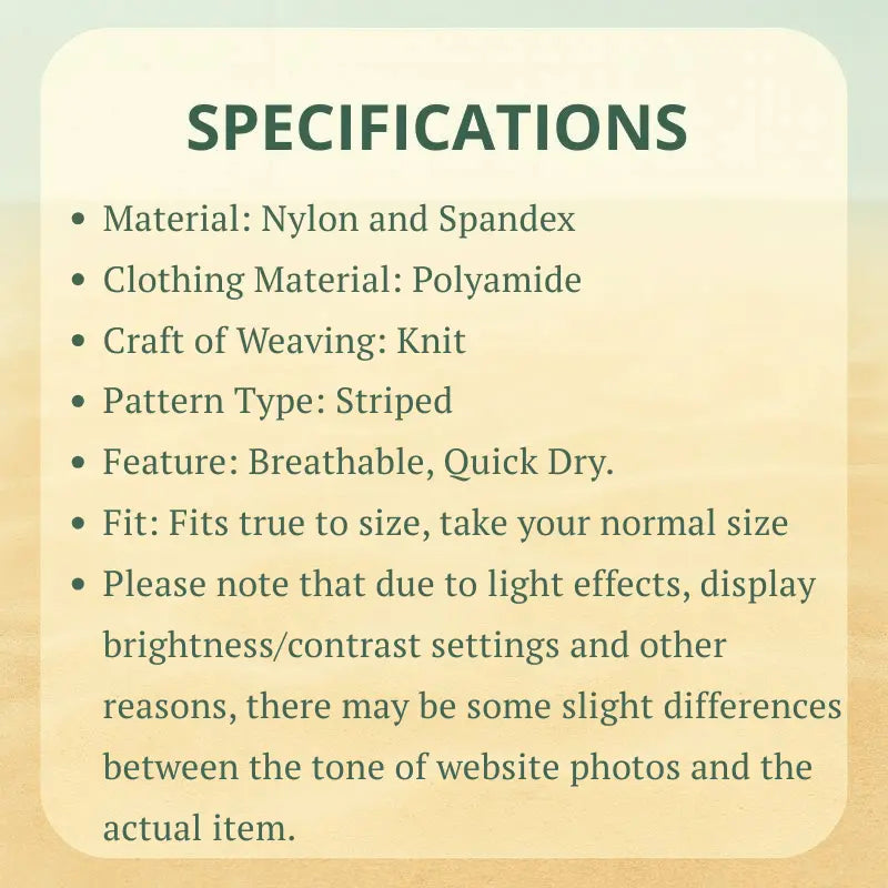 Striped Split Swim Trunks - WOWihte