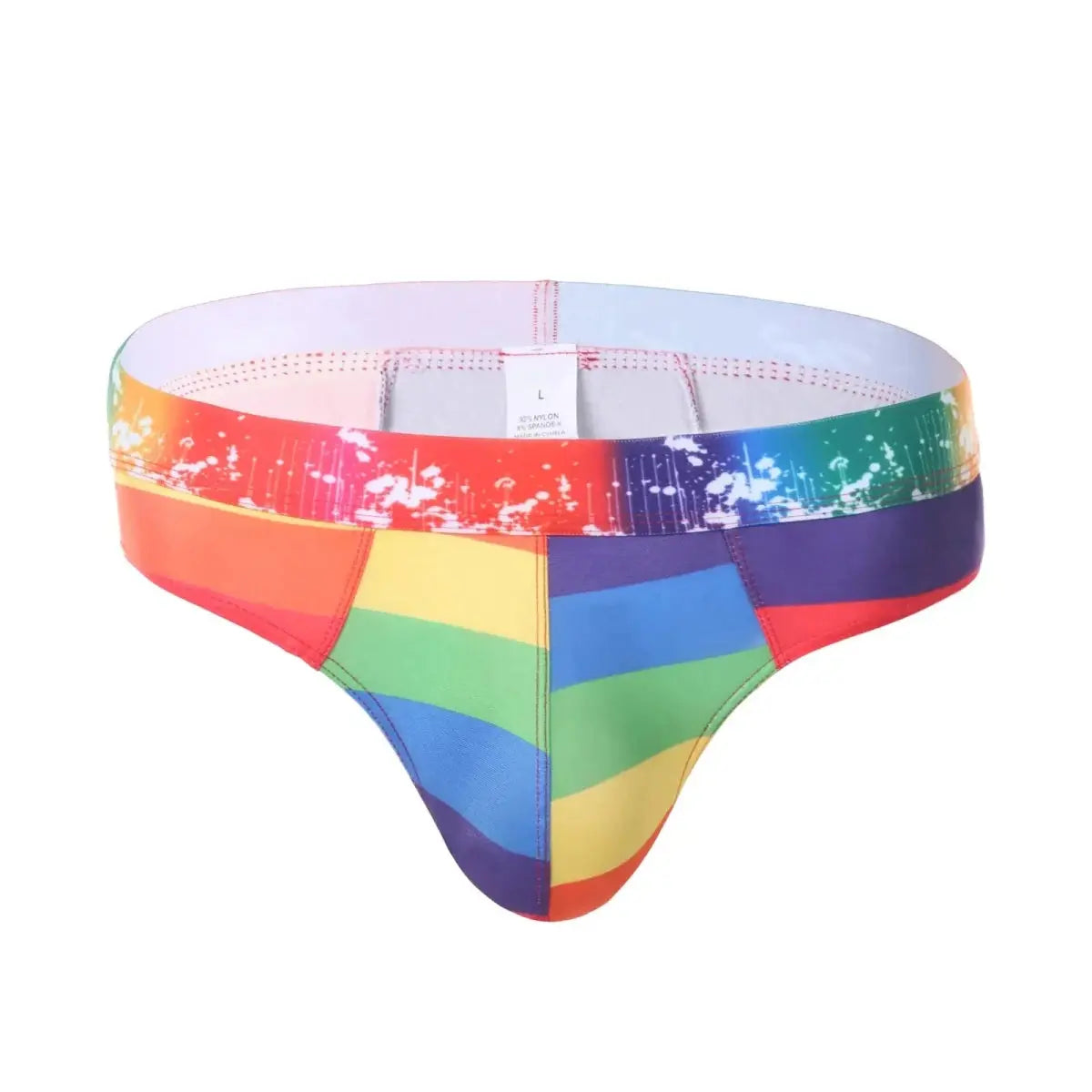 Sunflower Print Swim Thong - WOWihte