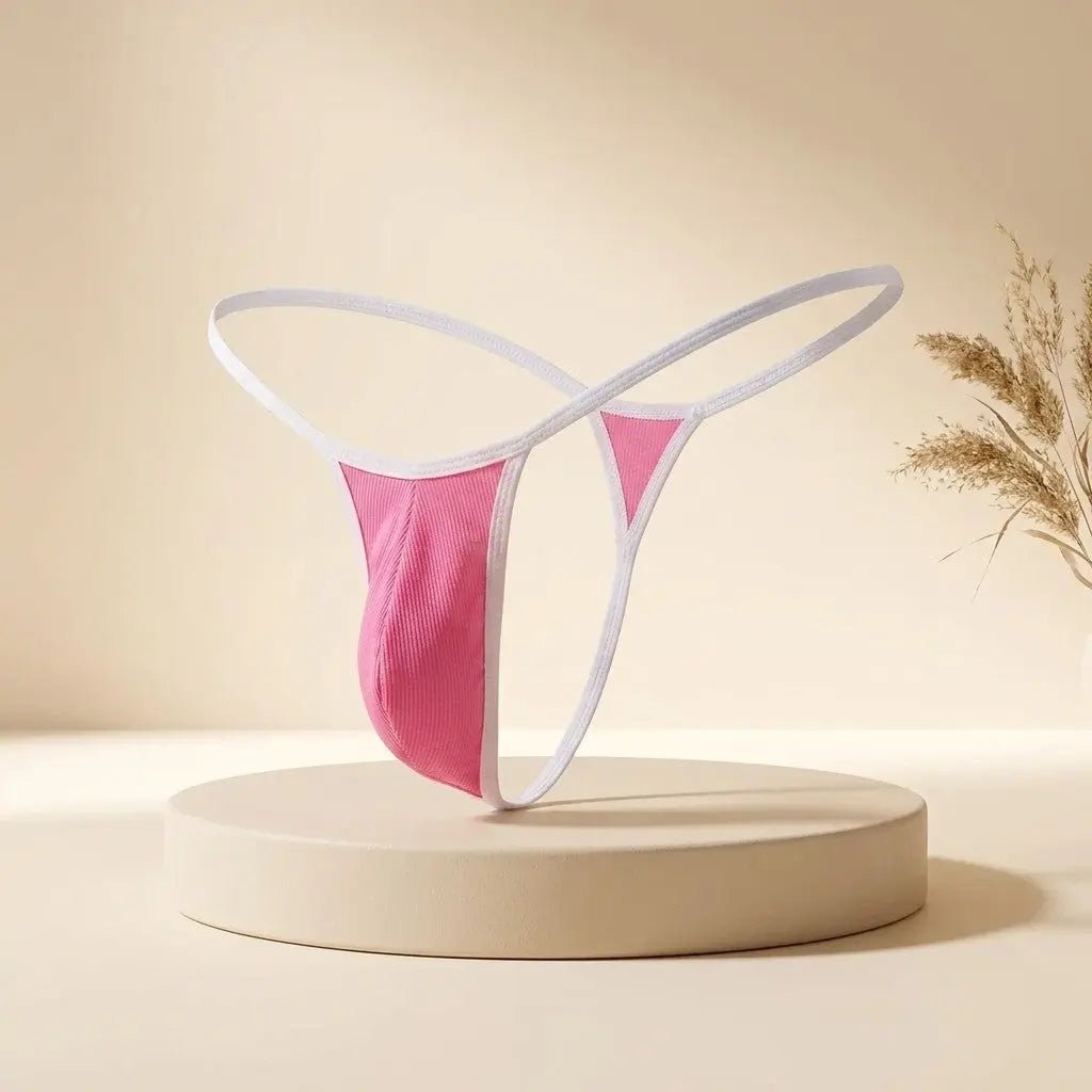 Tear Drop Contour Pouch Thong - WOWihte