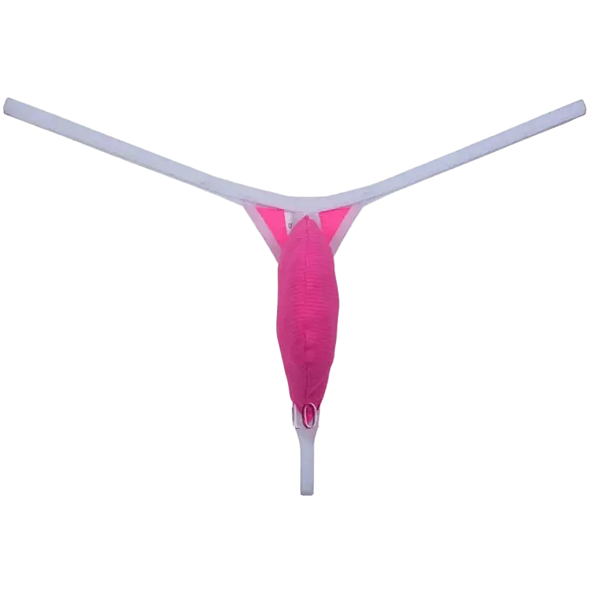 Tear Drop Contour Pouch Thong - WOWihte
