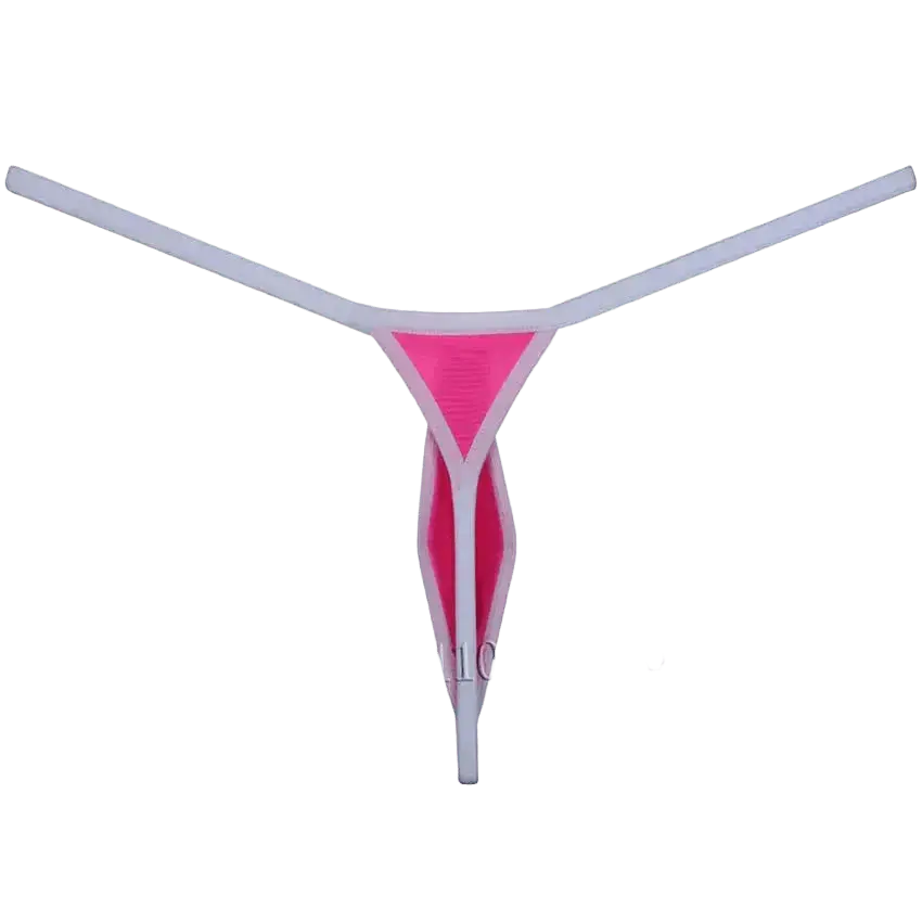 Tear Drop Contour Pouch Thong - WOWihte