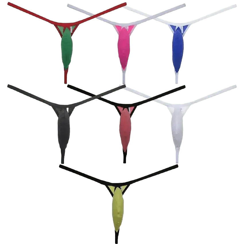 Tear Drop Contour Pouch Thong - WOWihte