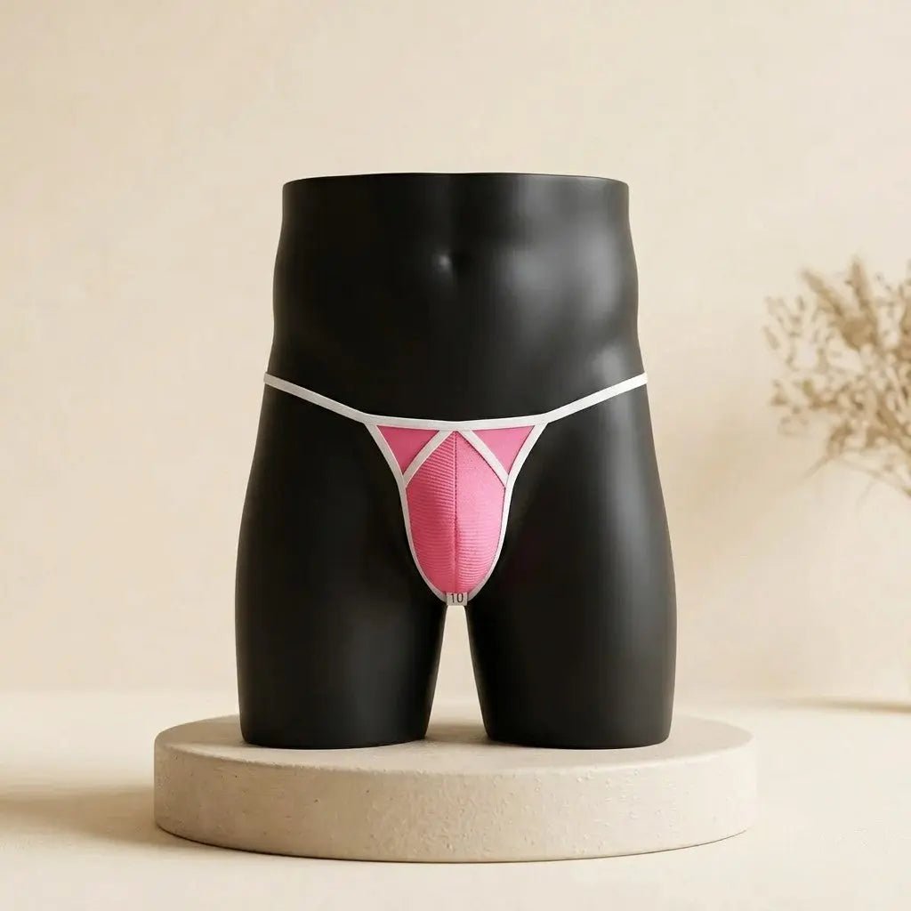 Tear Drop Contour Pouch Thong - WOWihte
