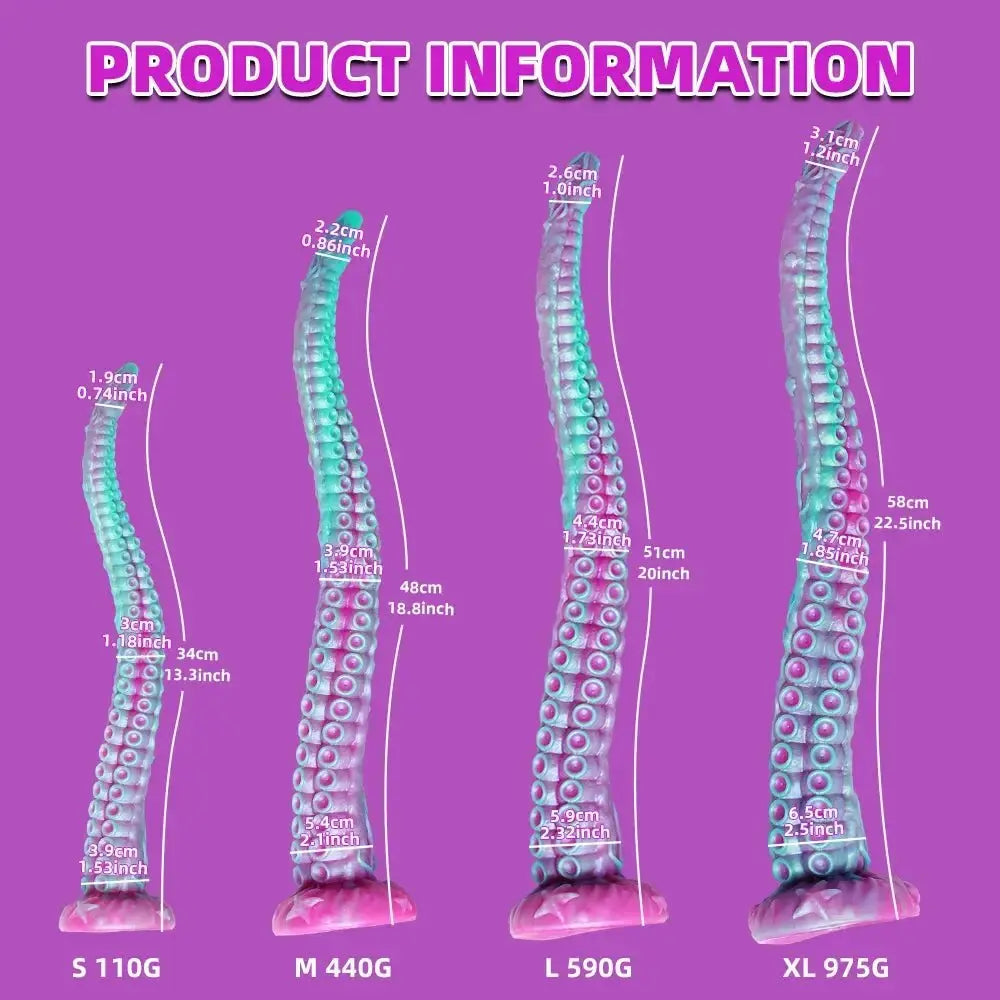Tentacle anal plug adult vaginal massage stimulator anal plug dilator male and female monster dildo gay anus anal plug sex toy - WOWihte