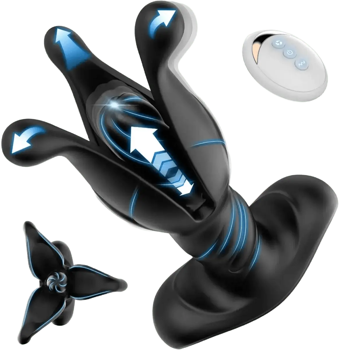 Thrusting Vibrating Prostate Massager Plug - WOWihte
