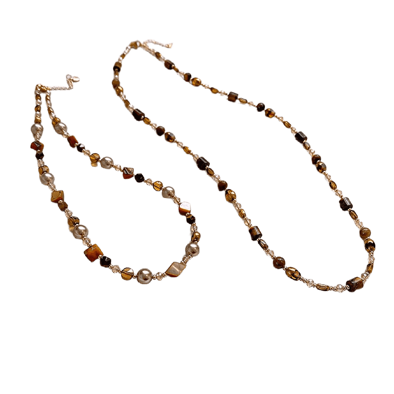 Tiger Eye Pearl Choker - WOWihte