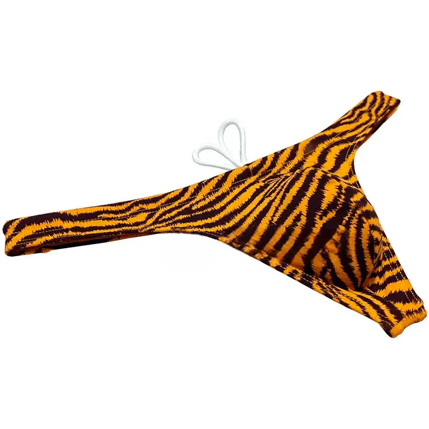 Tiger Stripe Swim Thong - WOWihte