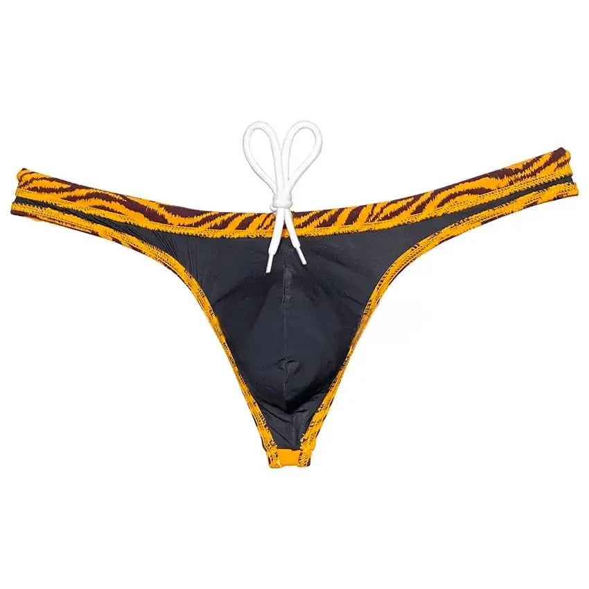 Tiger Stripe Swim Thong - WOWihte