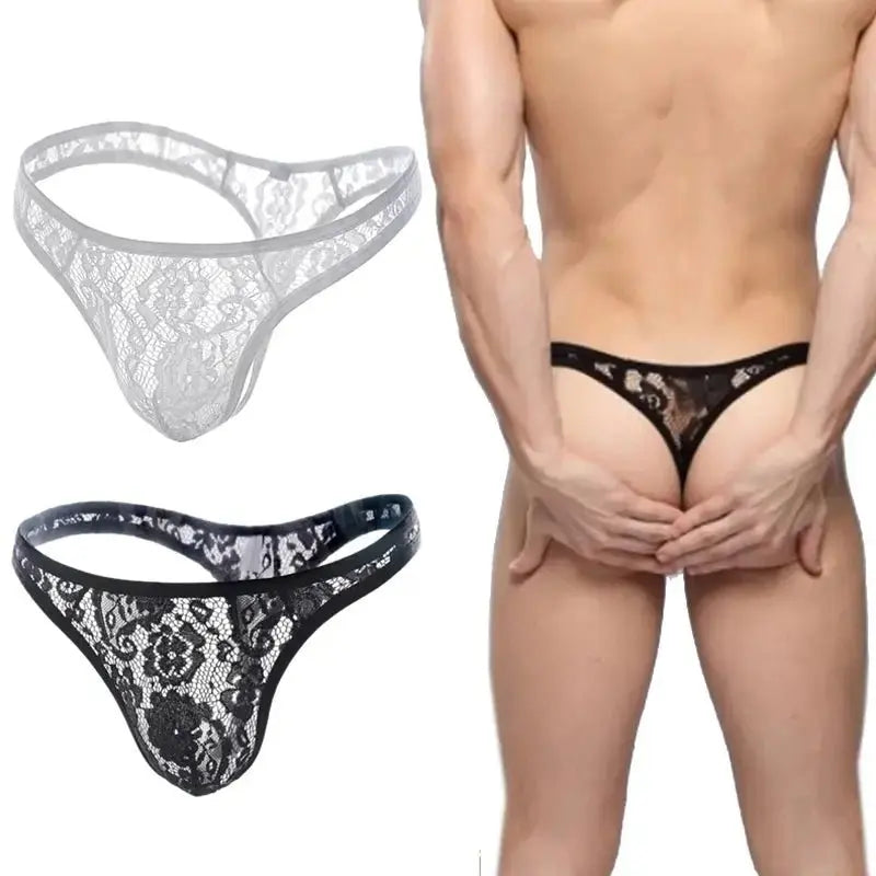 Transparent Lace T - Back Thong - WOWihte