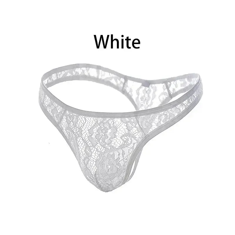 Transparent Lace T - Back Thong - WOWihte