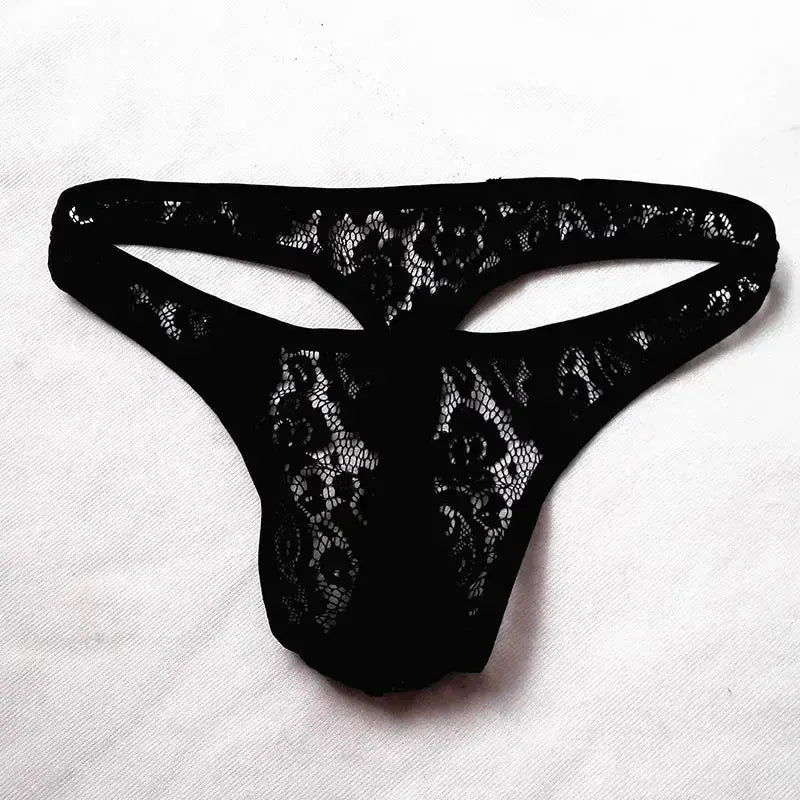 Transparent Lace T - Back Thong - WOWihte