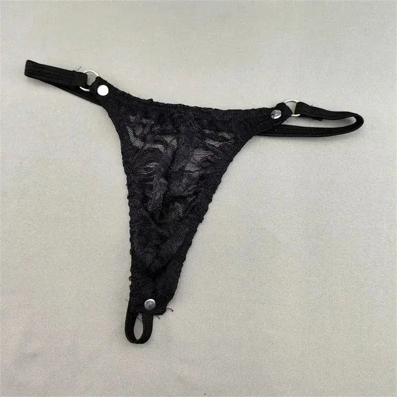 Transparent Lace Thong Lingerie Men - WOWihte