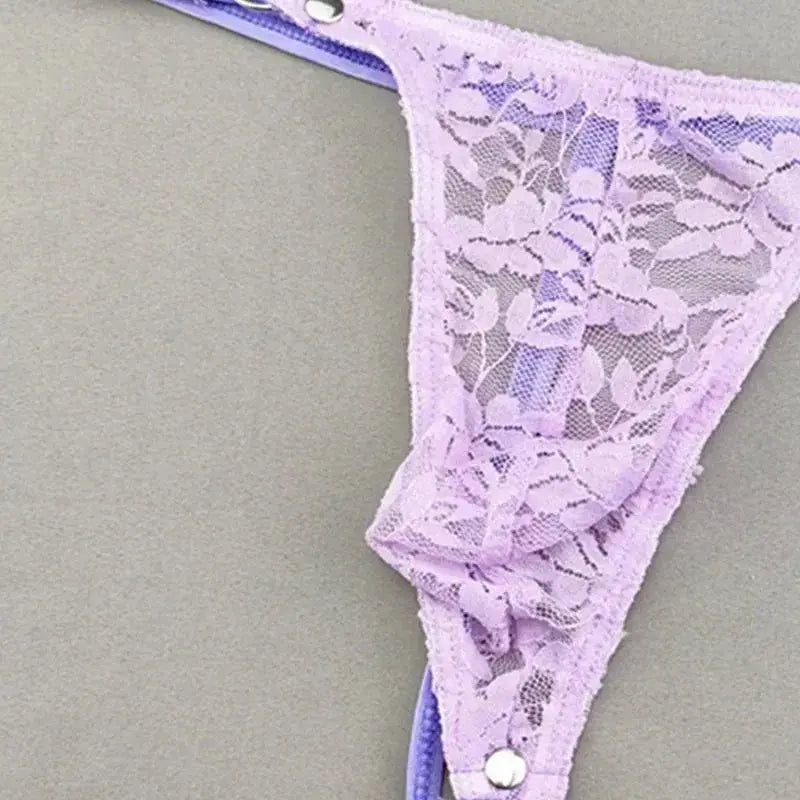 Transparent Lace Thong Lingerie Men - WOWihte