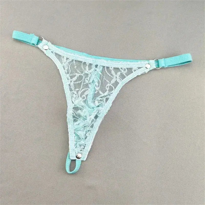 Transparent Lace Thong Lingerie Men - WOWihte