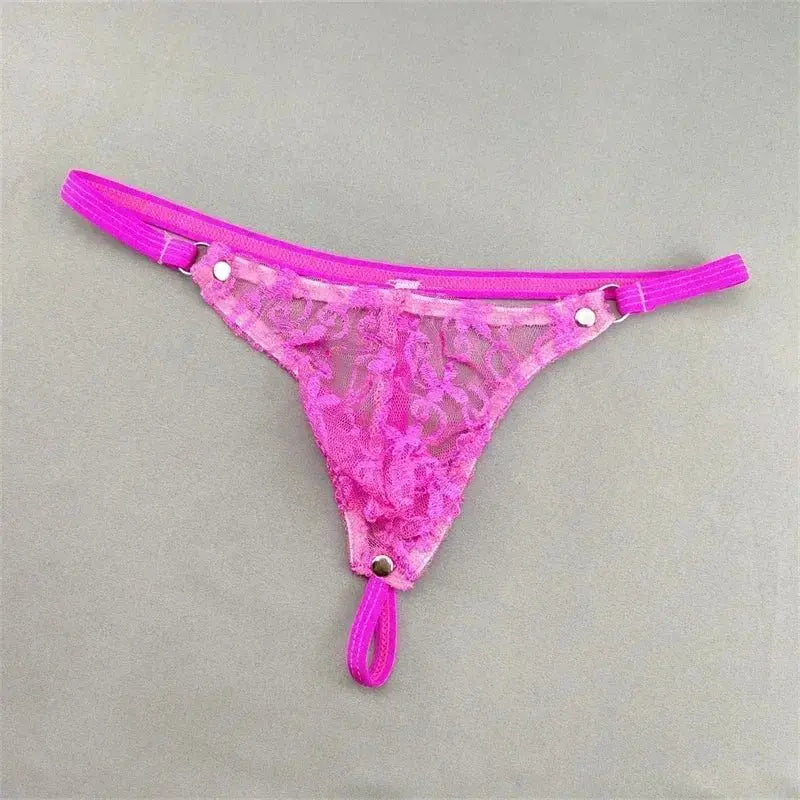 Transparent Lace Thong Lingerie Men - WOWihte