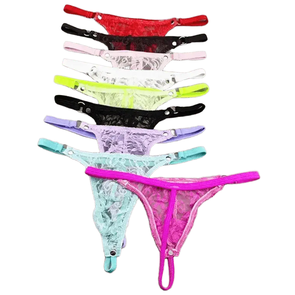 Transparent Lace Thong Lingerie Men - WOWihte