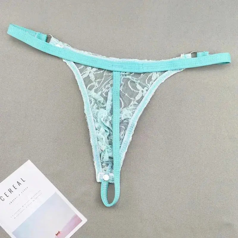 Transparent Lace Thong Lingerie Men - WOWihte