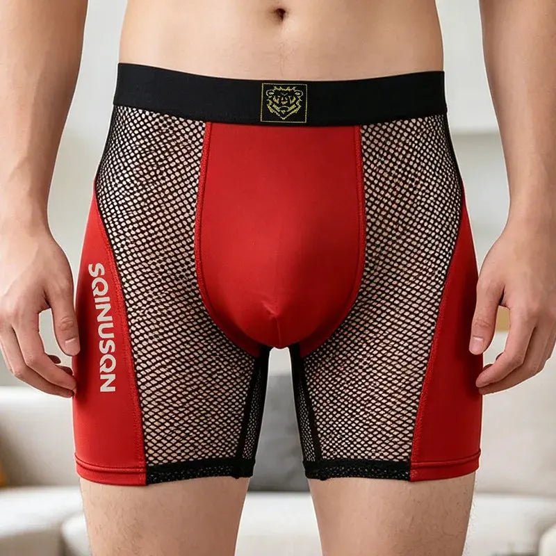 Transparent Mesh U-Pouch Boxers - WOWihte