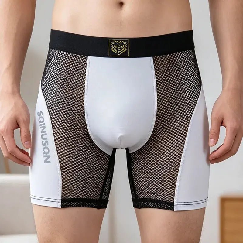 Transparent Mesh U-Pouch Boxers - WOWihte