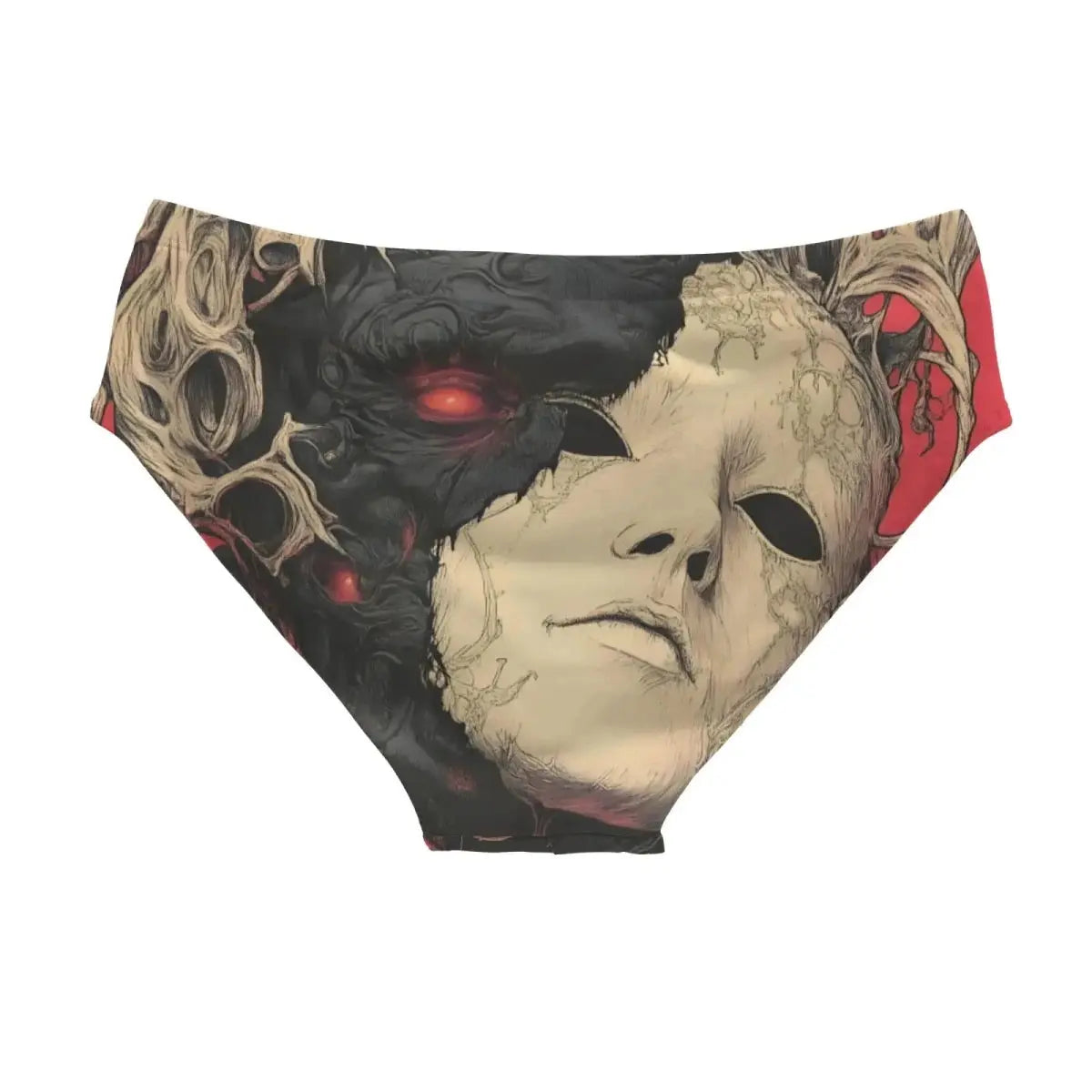 Trendy Split Mask Swim Trunks - WOWihte