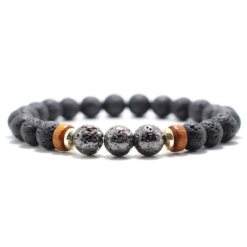 Trendy Unisex Lava Stone Bracelet - WOWihte