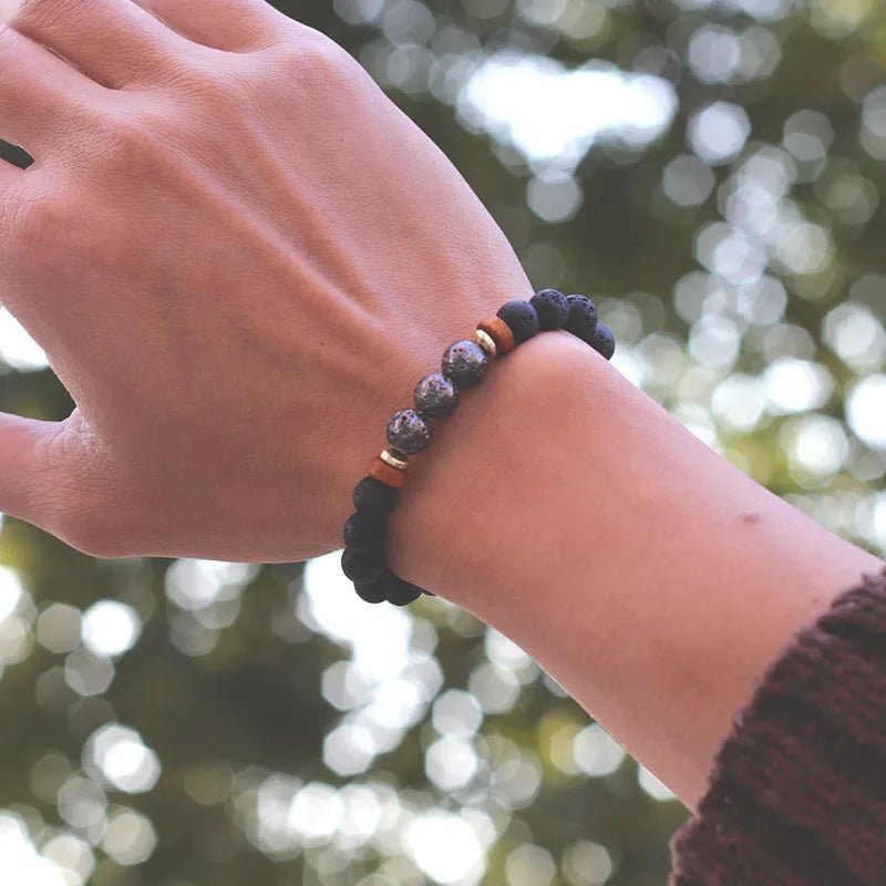 Trendy Unisex Lava Stone Bracelet - WOWihte