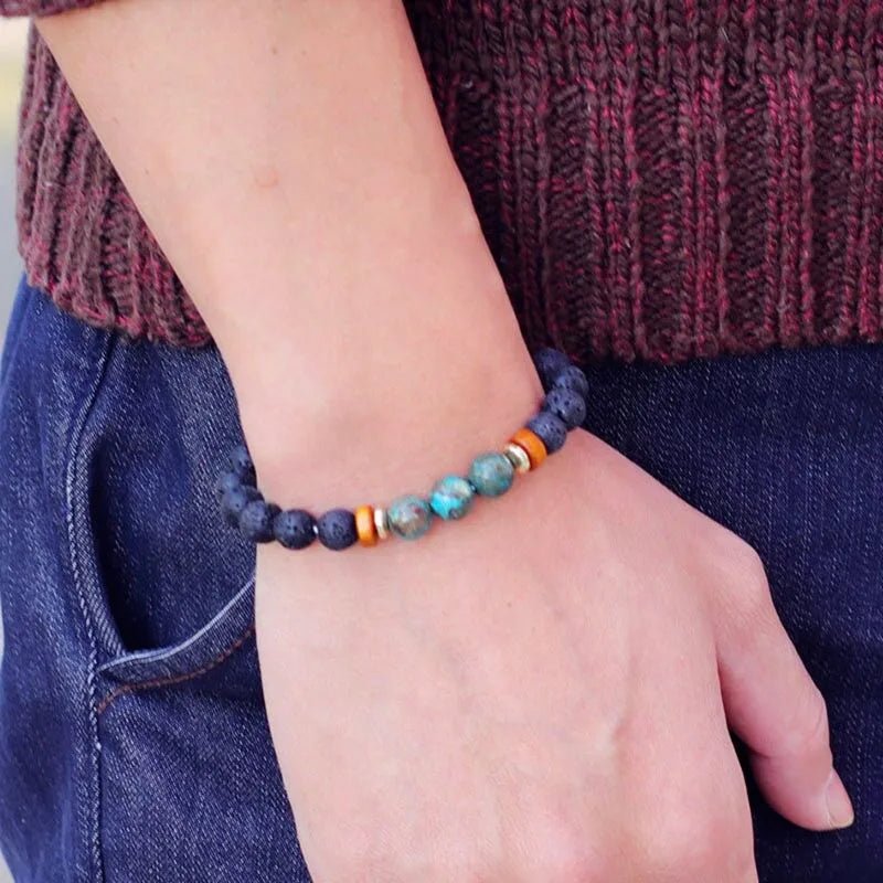 Trendy Unisex Lava Stone Bracelet - WOWihte