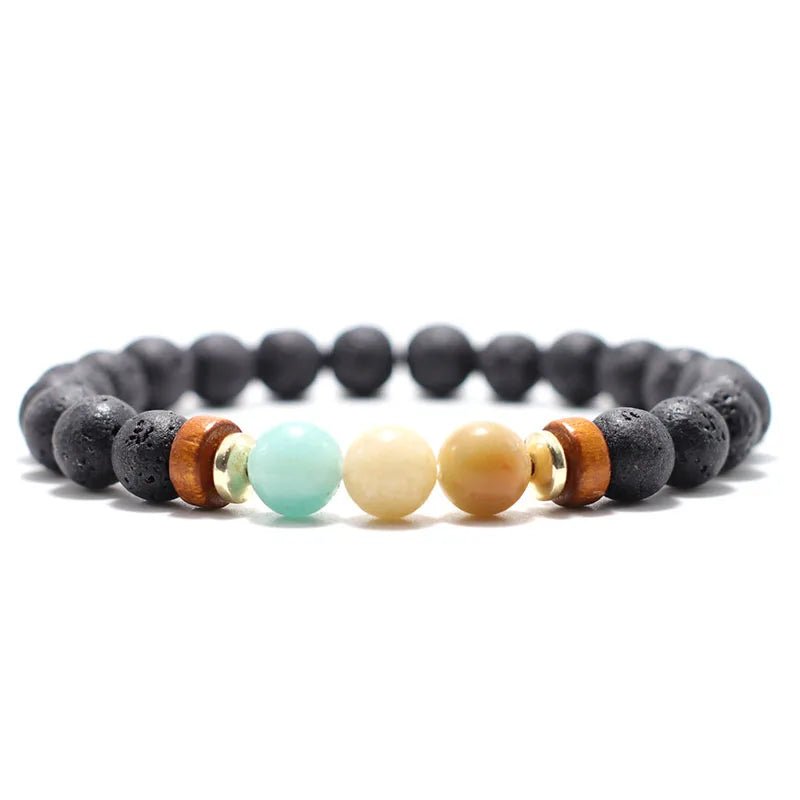 Trendy Unisex Lava Stone Bracelet - WOWihte