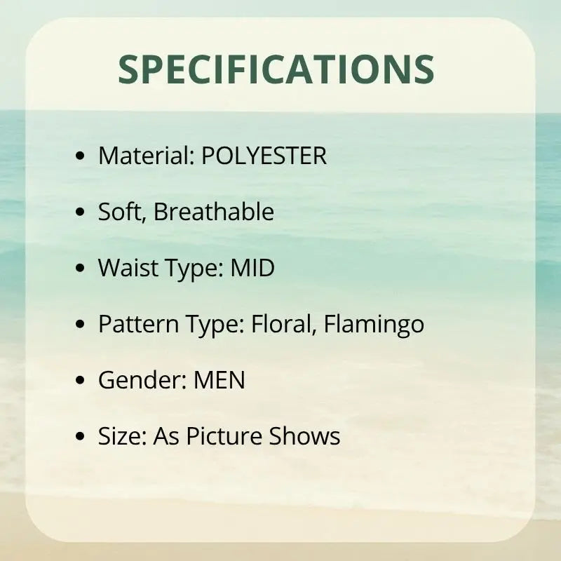 Tropical Flamingo Swim Trunks - WOWihte