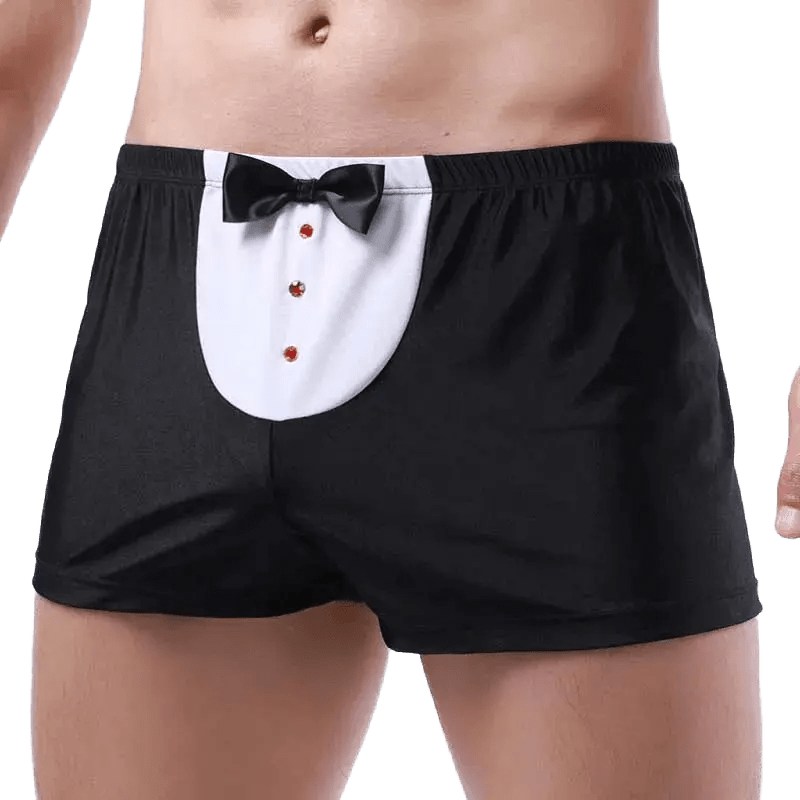 Tuxedo Waiter Boxer Shorts - WOWihte