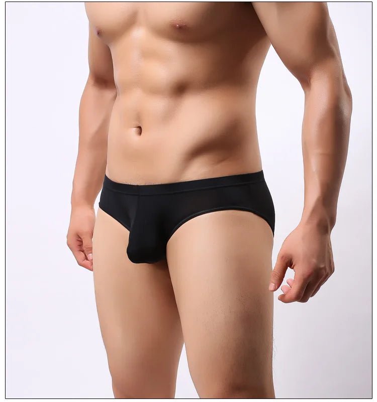Ultra - Thin Ice Silk Men's Briefs - WOWihte