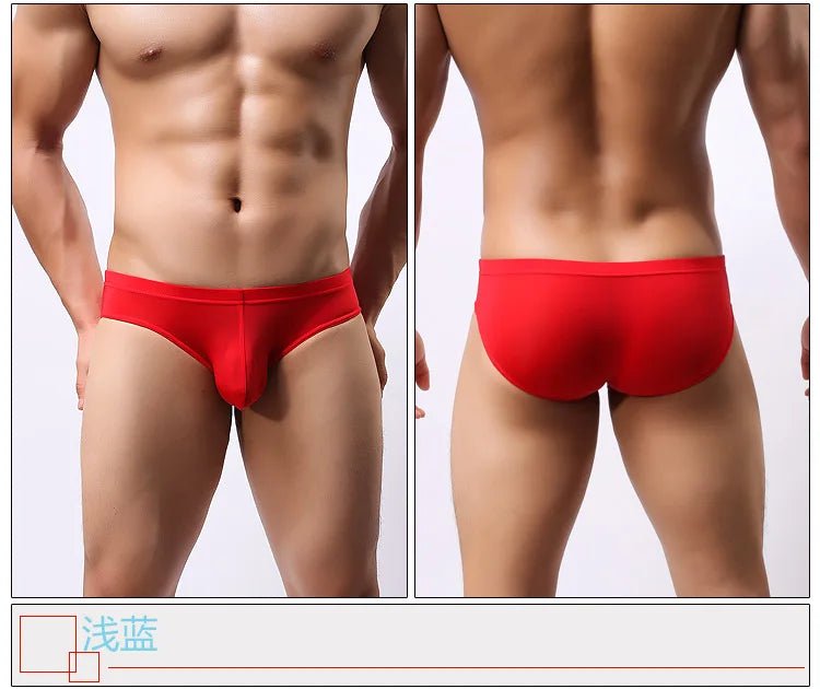 Ultra - Thin Ice Silk Men's Briefs - WOWihte