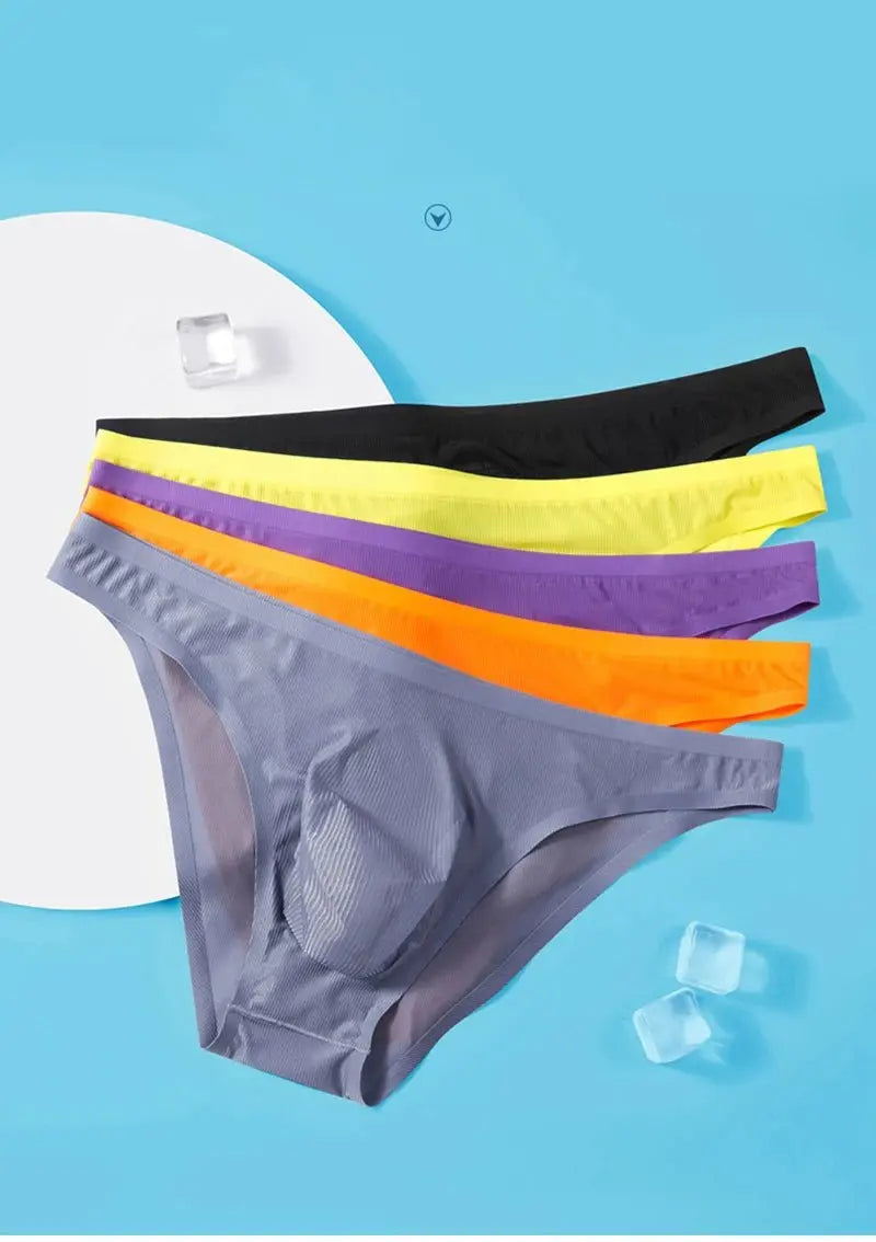 Ultra - Thin Ice - Silk Men's Briefs - WOWihte