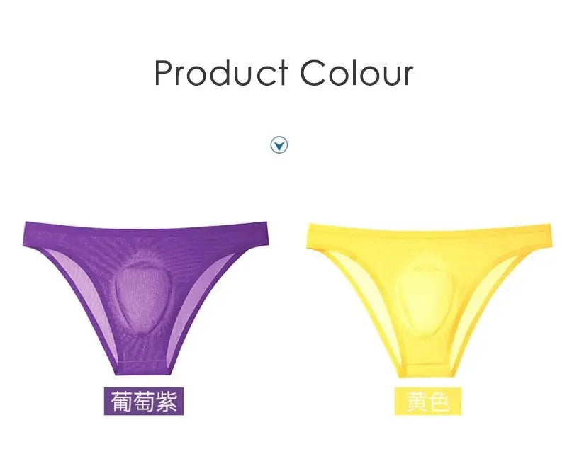 Ultra - Thin Ice - Silk Men's Briefs - WOWihte