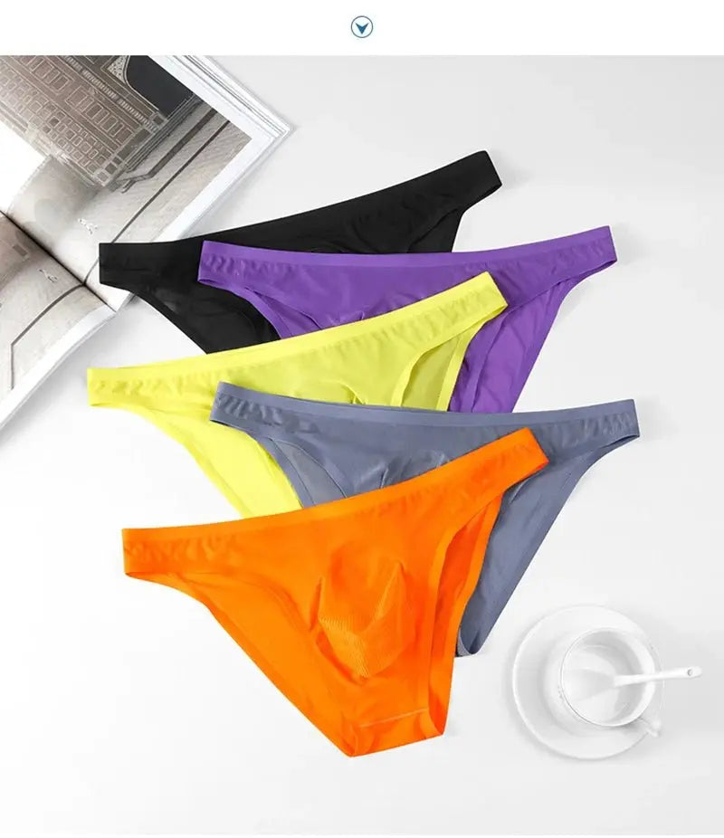 Ultra - Thin Ice - Silk Men's Briefs - WOWihte