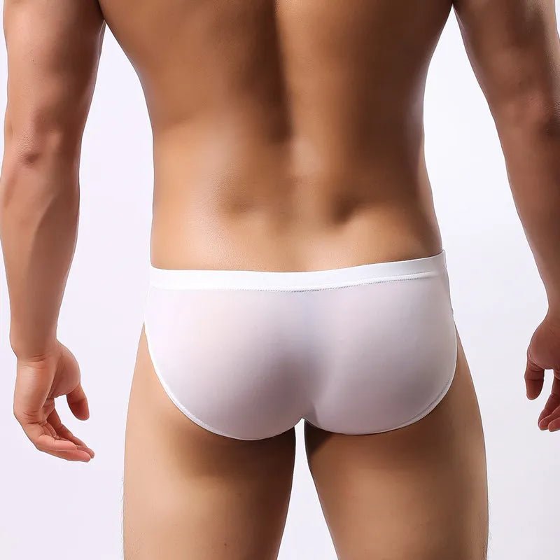 Ultra - Thin Ice Silk Men's Briefs - WOWihte