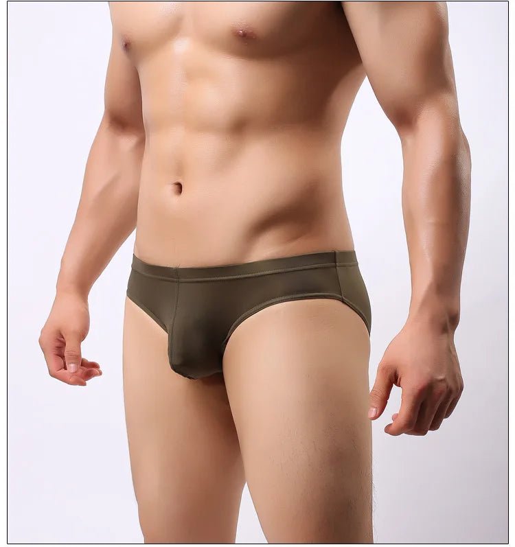 Ultra - Thin Ice Silk Men's Briefs - WOWihte