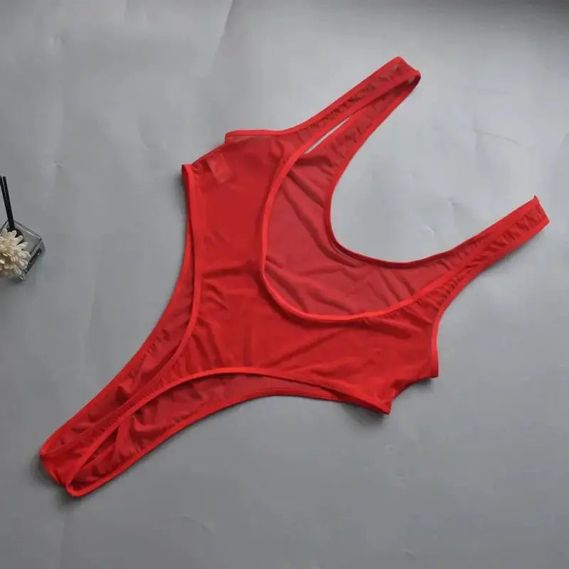 Ultra - Thin Mesh Bodysuit Men - WOWihte