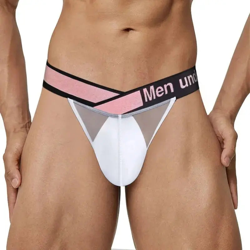 Ultra - Thin Transparent Mesh Briefs - WOWihte