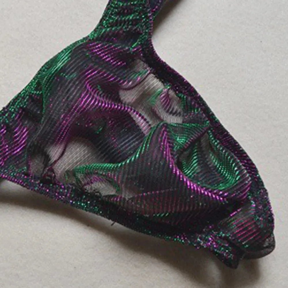 Ultra Thin Transparent Mesh Thong - WOWihte