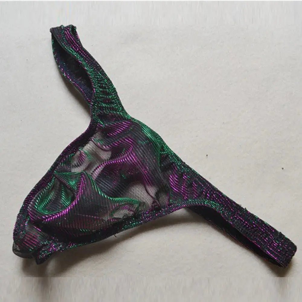Ultra Thin Transparent Mesh Thong - WOWihte